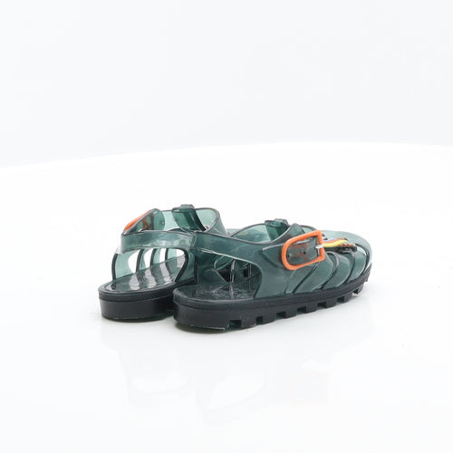 F&F Boys Green Rubber Gladiator Sandal UK 5 22 - Dinosaur Sandals