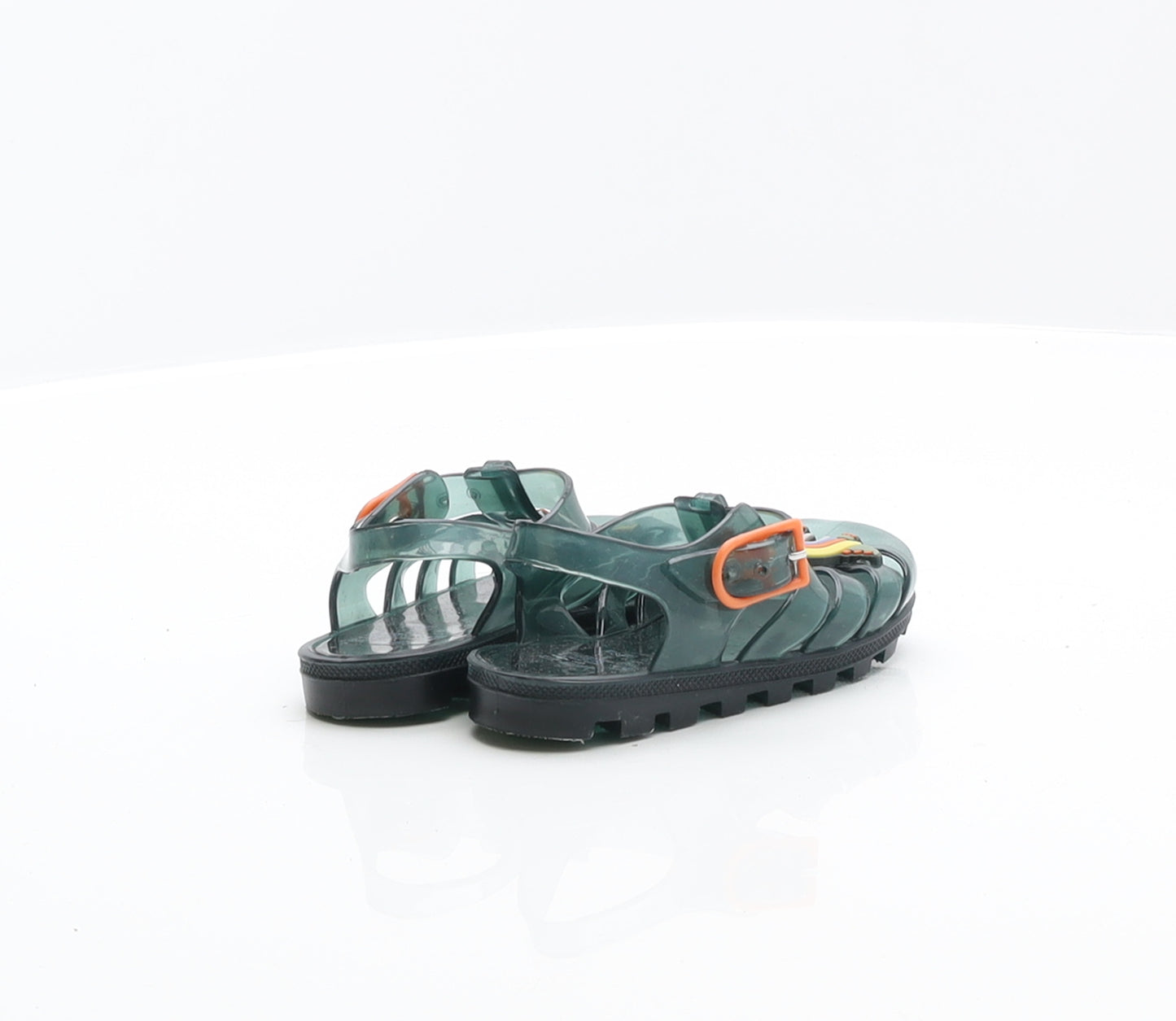 F&F Boys Green Rubber Gladiator Sandal UK 5 22 - Dinosaur Sandals