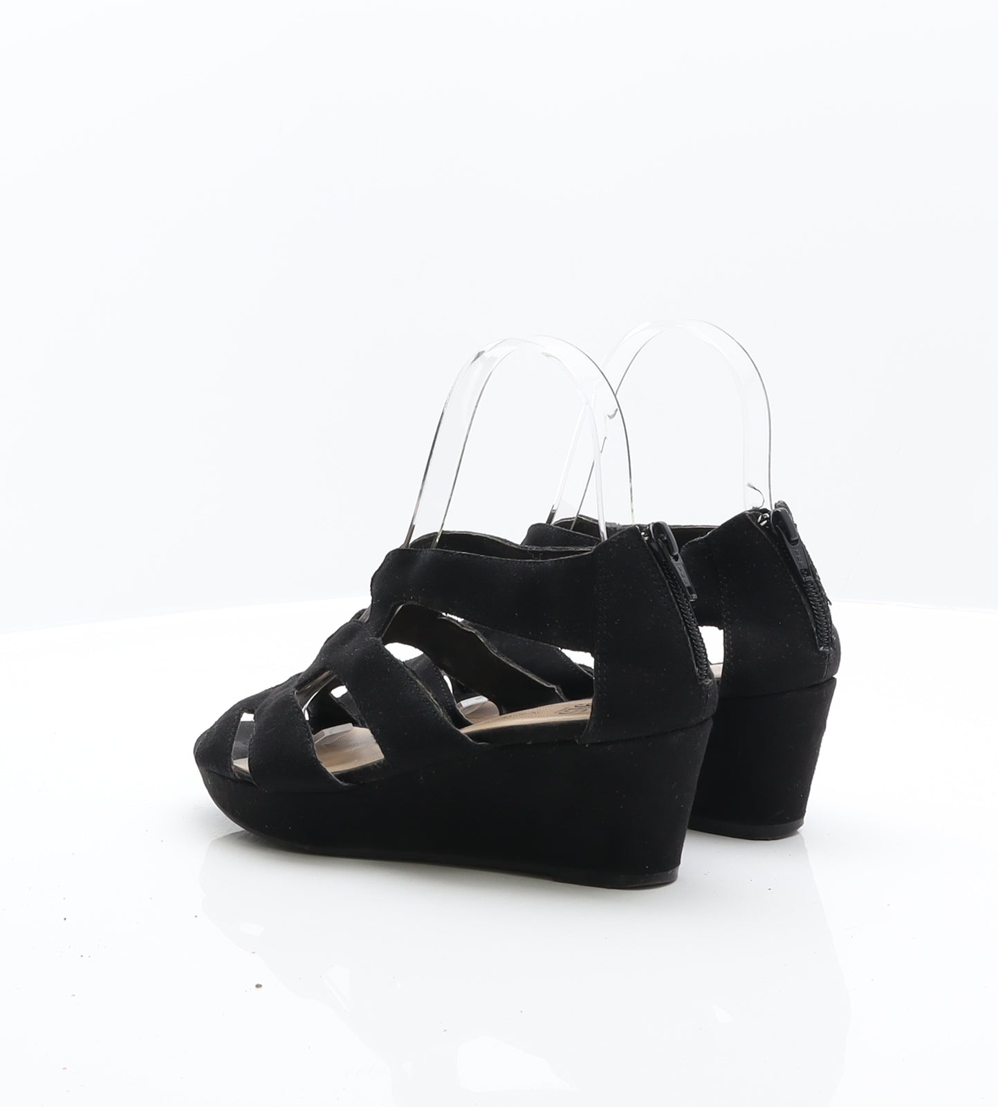 New Look Womens Black Suede Strappy Heel UK 3 36