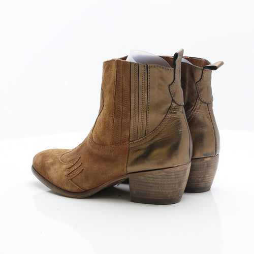 John Lewis Womens Brown Suede Cowboy Boot UK 7