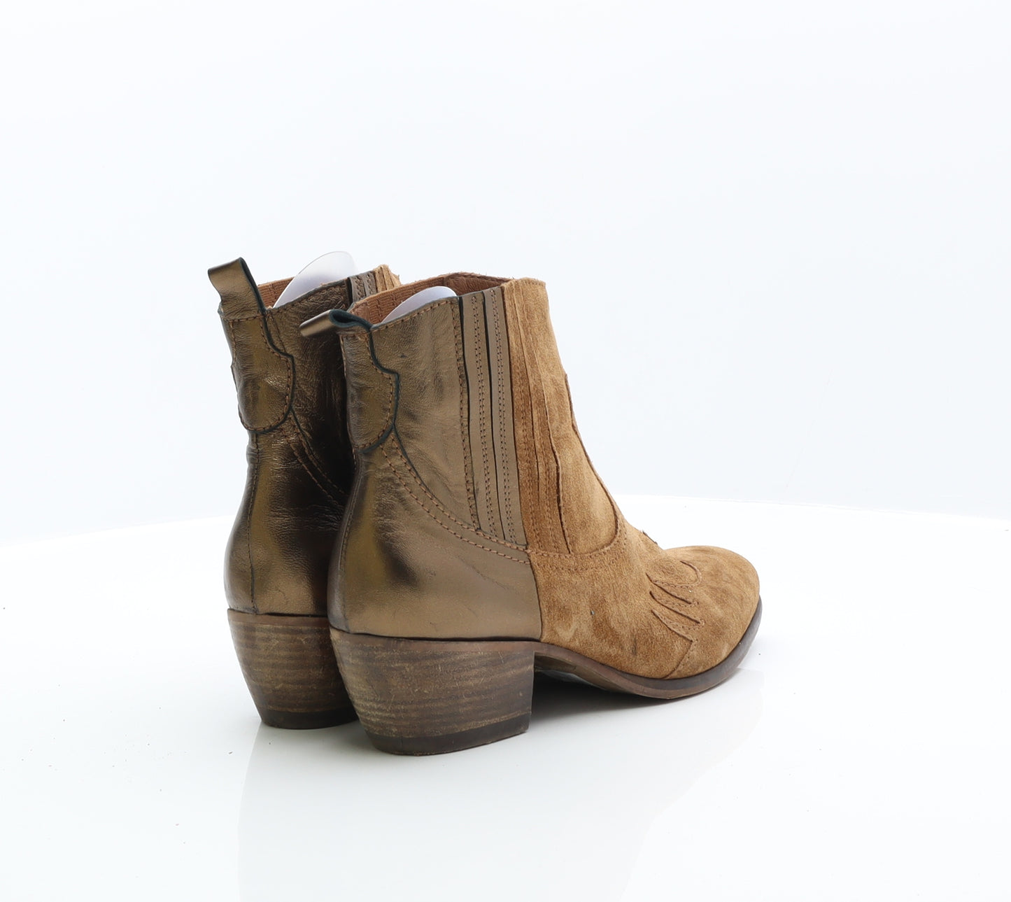 John Lewis Womens Brown Suede Cowboy Boot UK 7