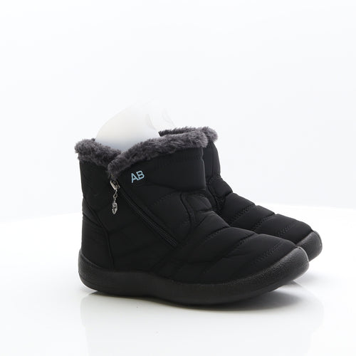 AB Womens Black Polyester Snow Boot Boot UK 6 39