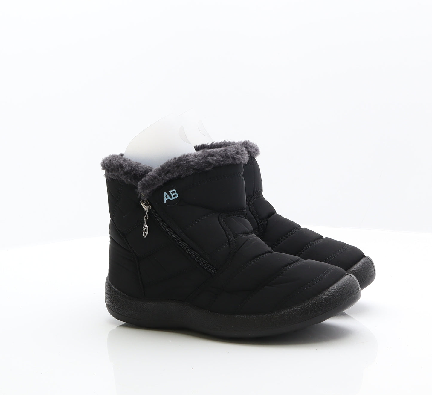 AB Womens Black Polyester Snow Boot Boot UK 6 39