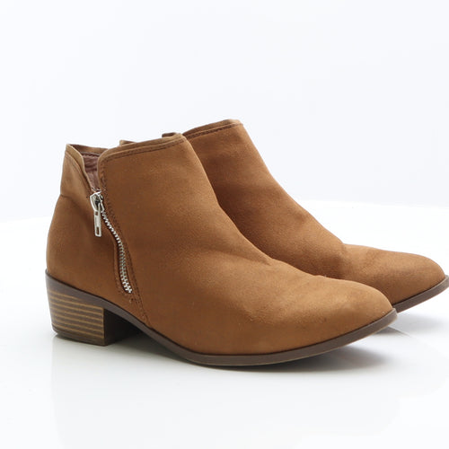 Papaya Womens Brown Suede Chelsea Boot UK 6 39
