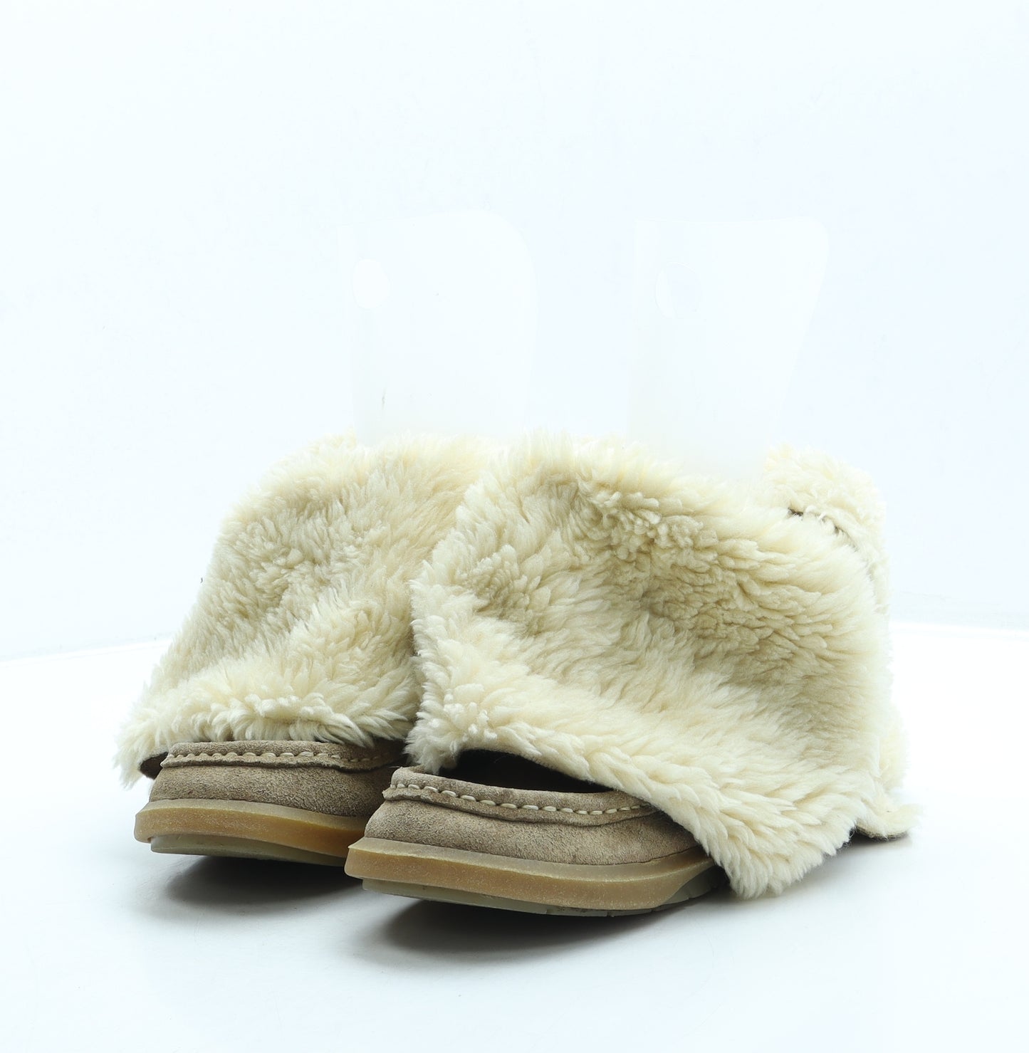 Kickers Womens Beige Suede Shearling Style Boot UK 6 39