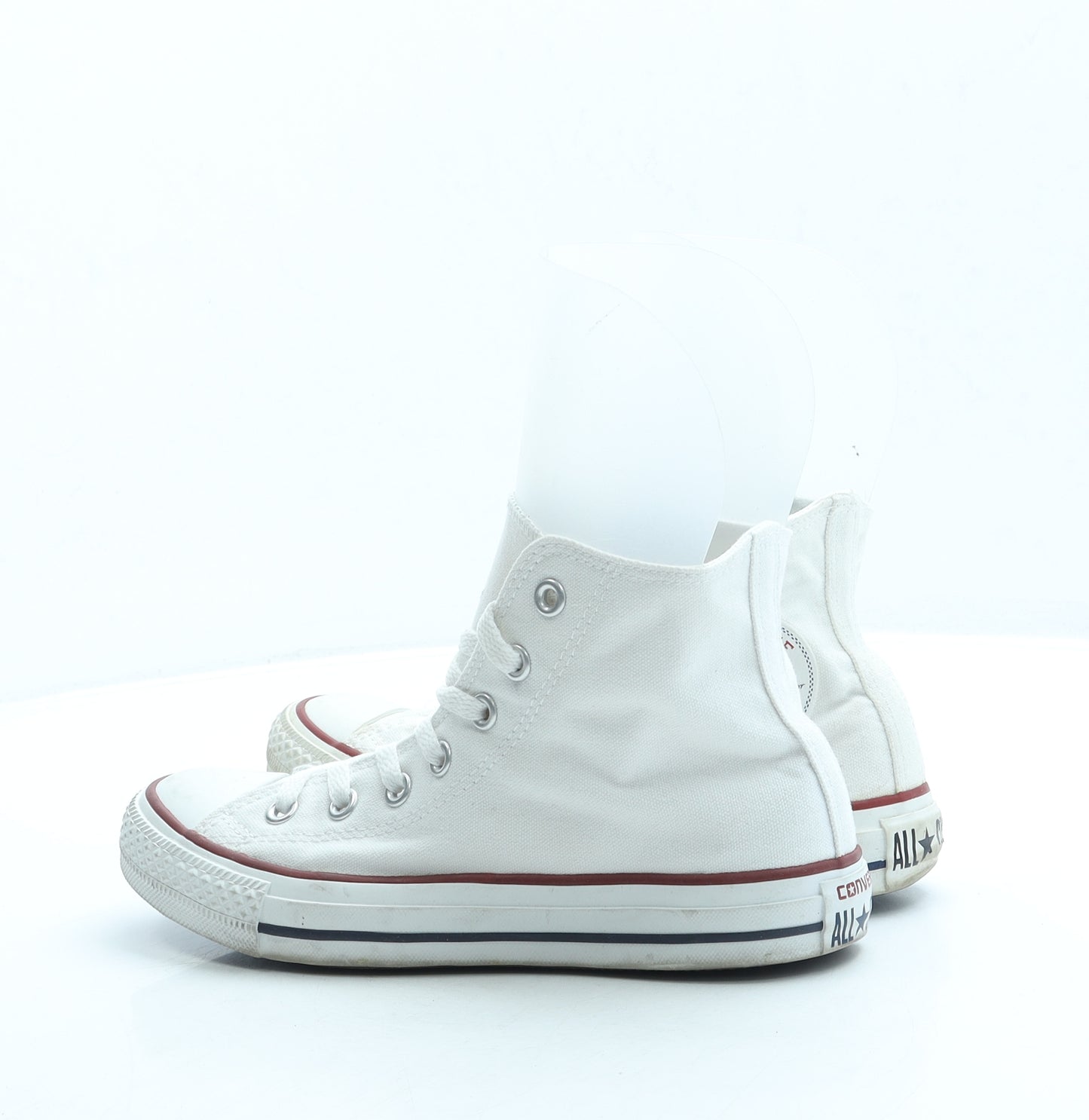 Converse Womens White Fabric Trainer UK 5 37.5
