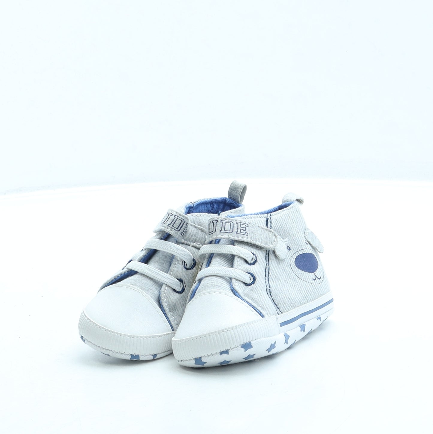 Matalan Boys Grey Polyester Sneaker Trainer UK 12-18 Months - Puppy