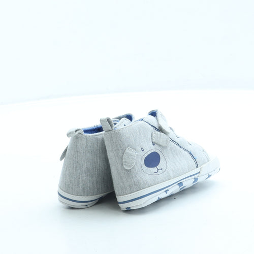 Matalan Boys Grey Polyester Sneaker Trainer UK 12-18 Months - Puppy