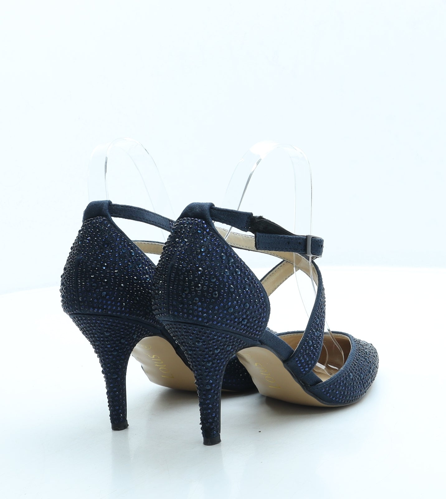 Lotus Womens Blue Polyester Court Heel UK 5