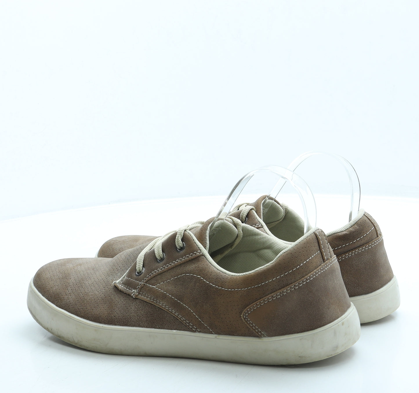 Dunnes Stores Mens Beige Leather Trainer UK 10 44