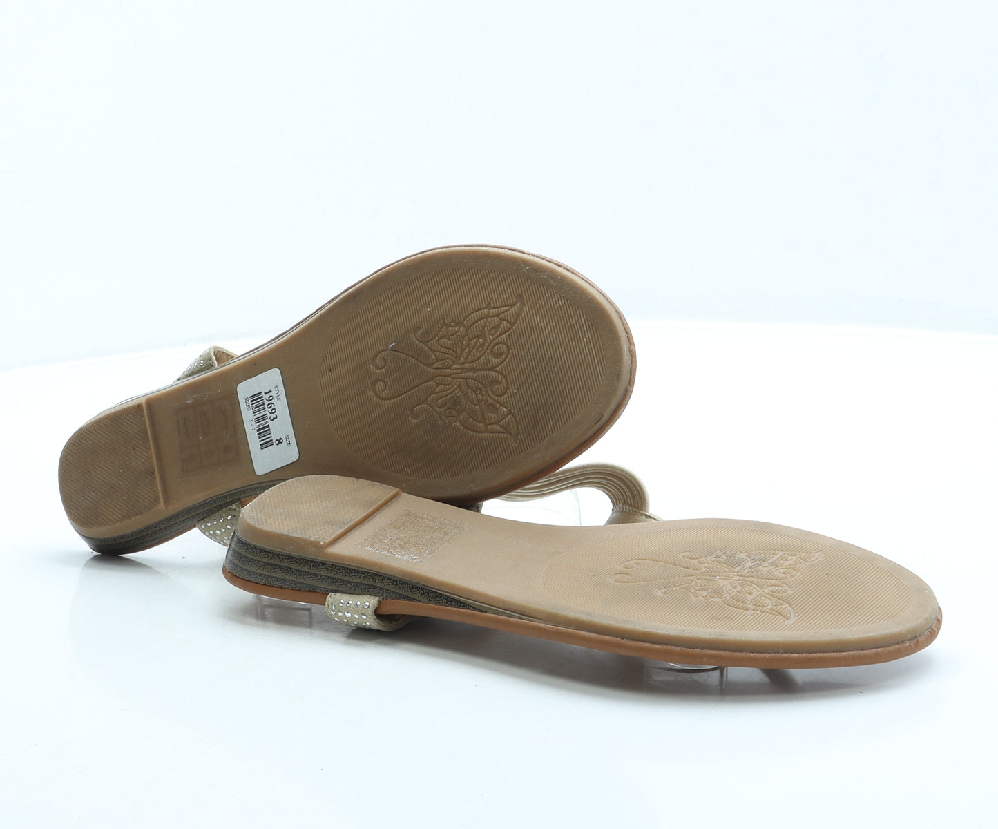 Lilley Womens Beige Suede Strappy Sandal UK 8
