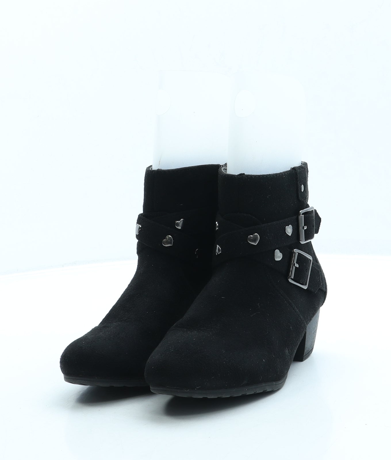 Lilley Girls Black Suede Bootie Boot UK 2