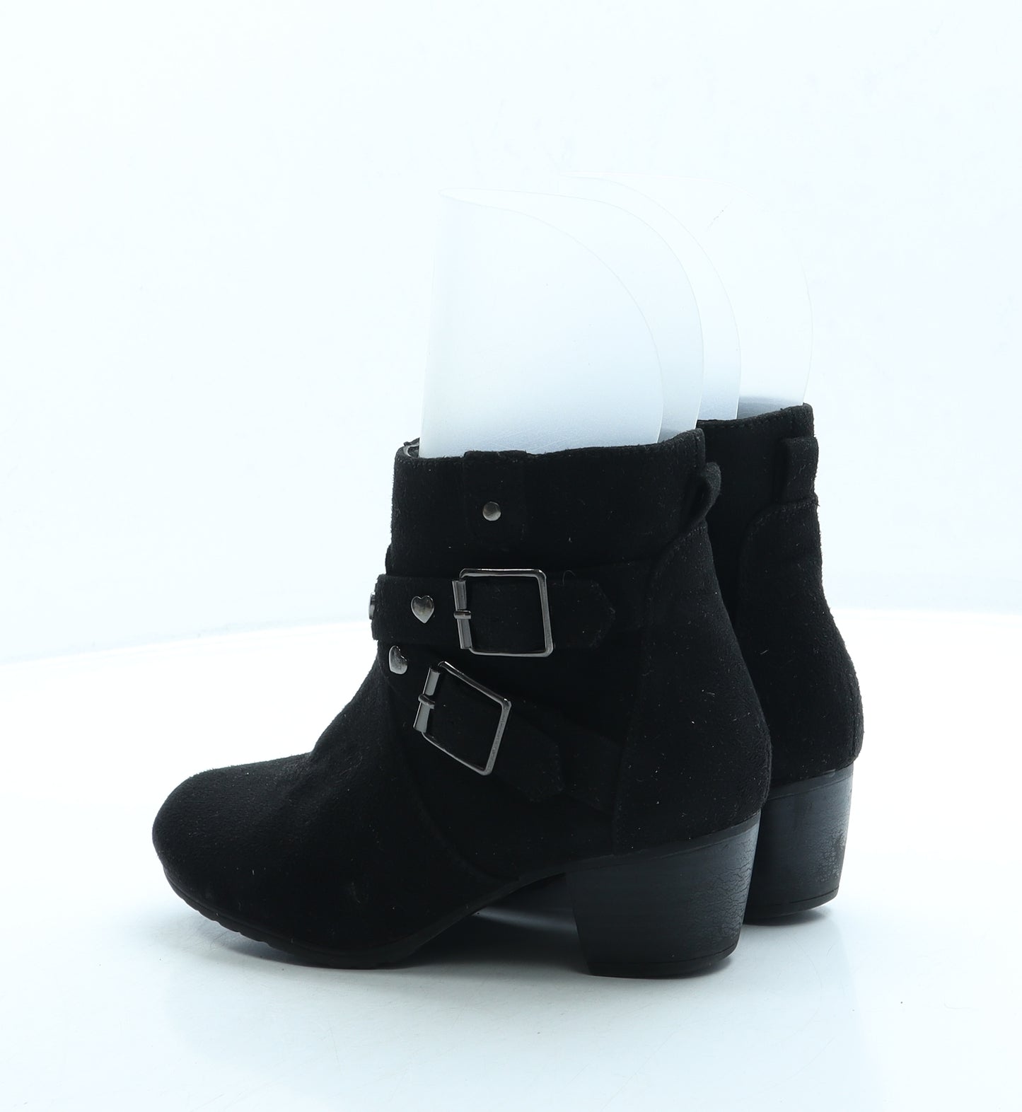 Lilley Girls Black Suede Bootie Boot UK 2