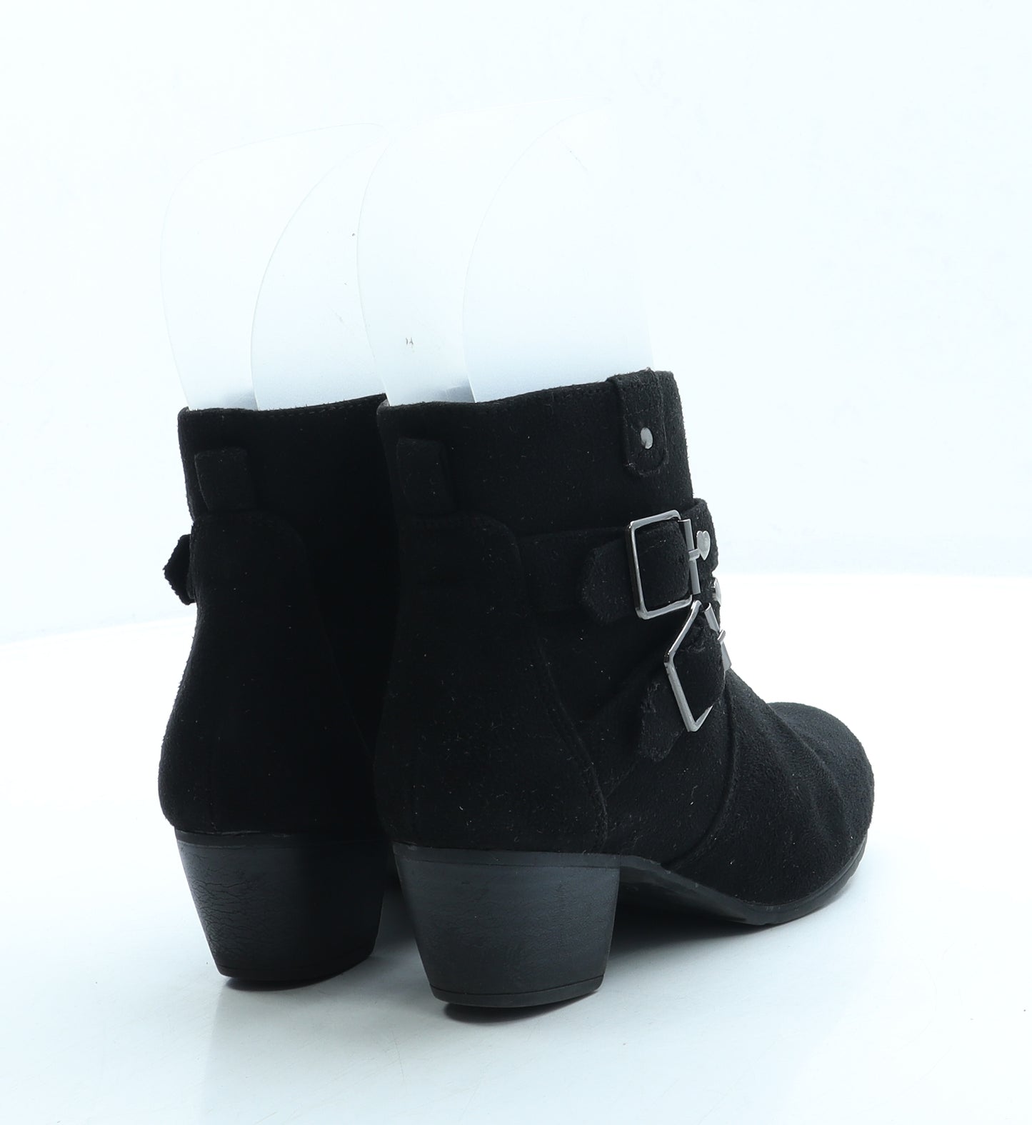 Lilley Girls Black Suede Bootie Boot UK 2