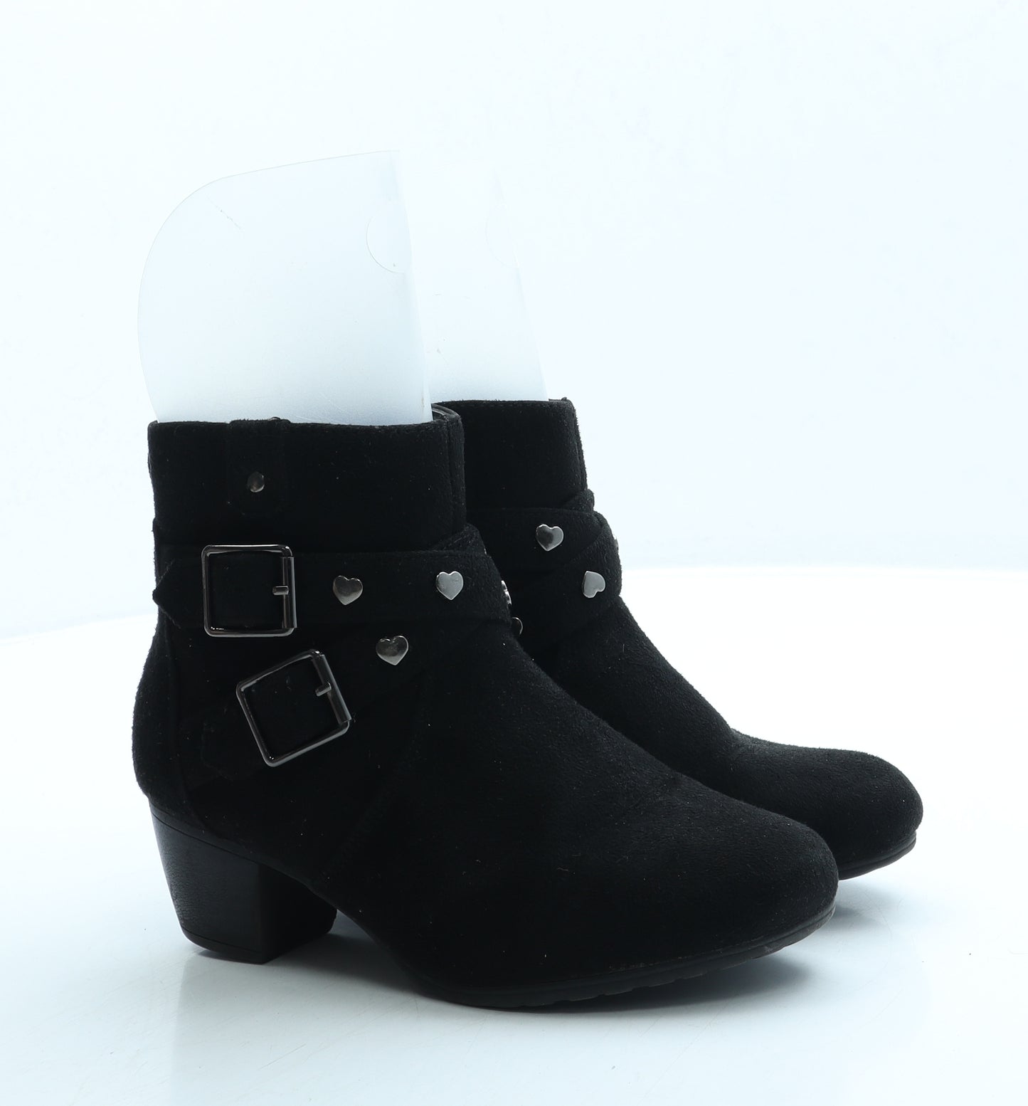 Lilley Girls Black Suede Bootie Boot UK 2