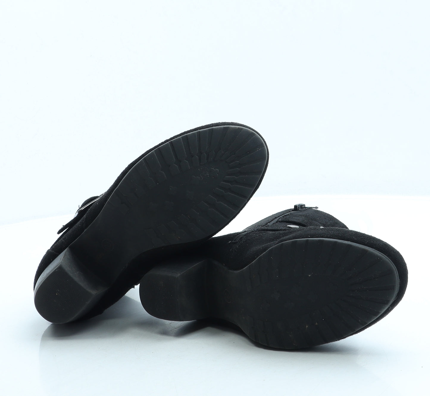 Lilley Girls Black Suede Bootie Boot UK 2