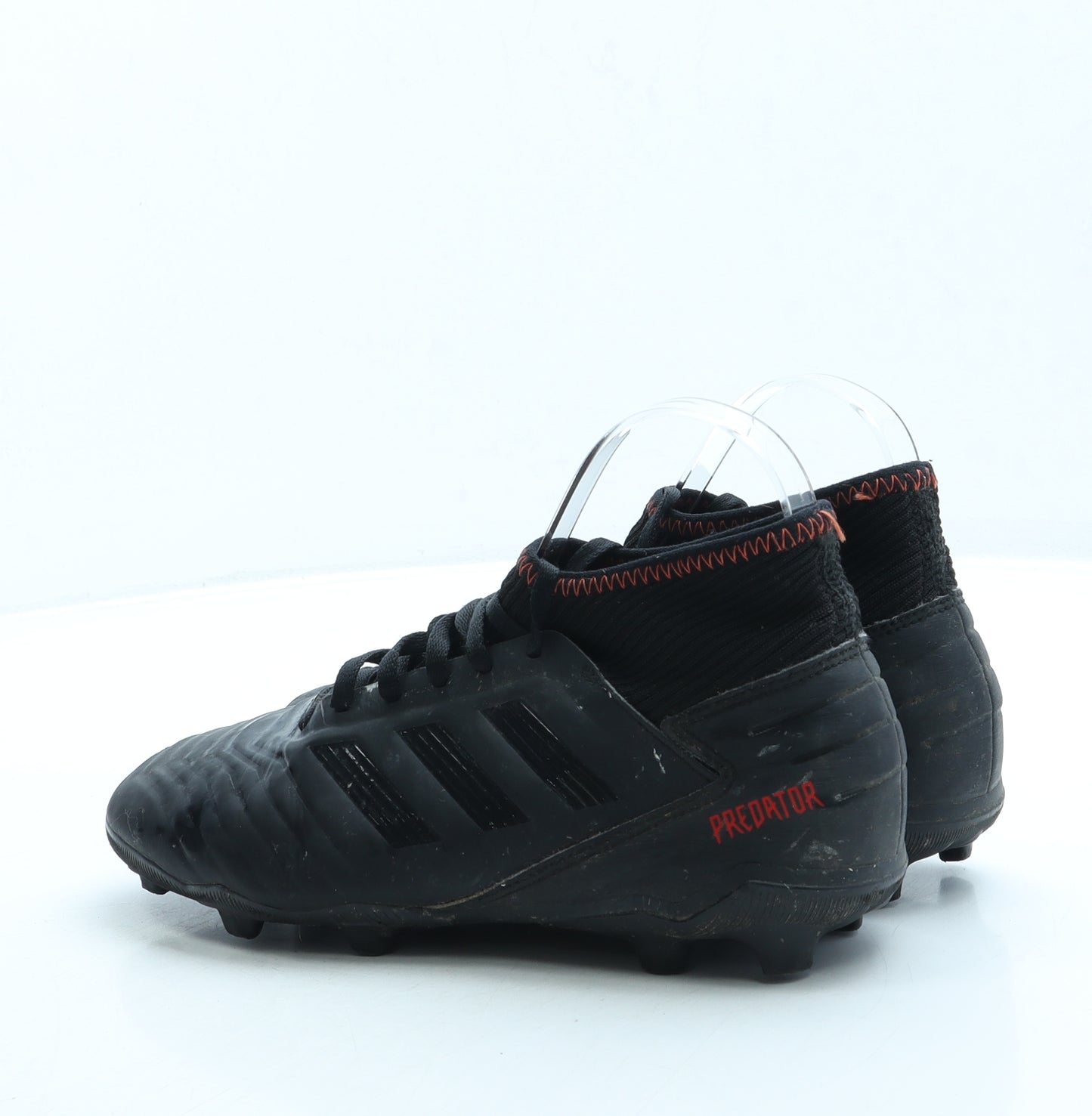 adidas Boys Black Leather Trainer UK 5.5