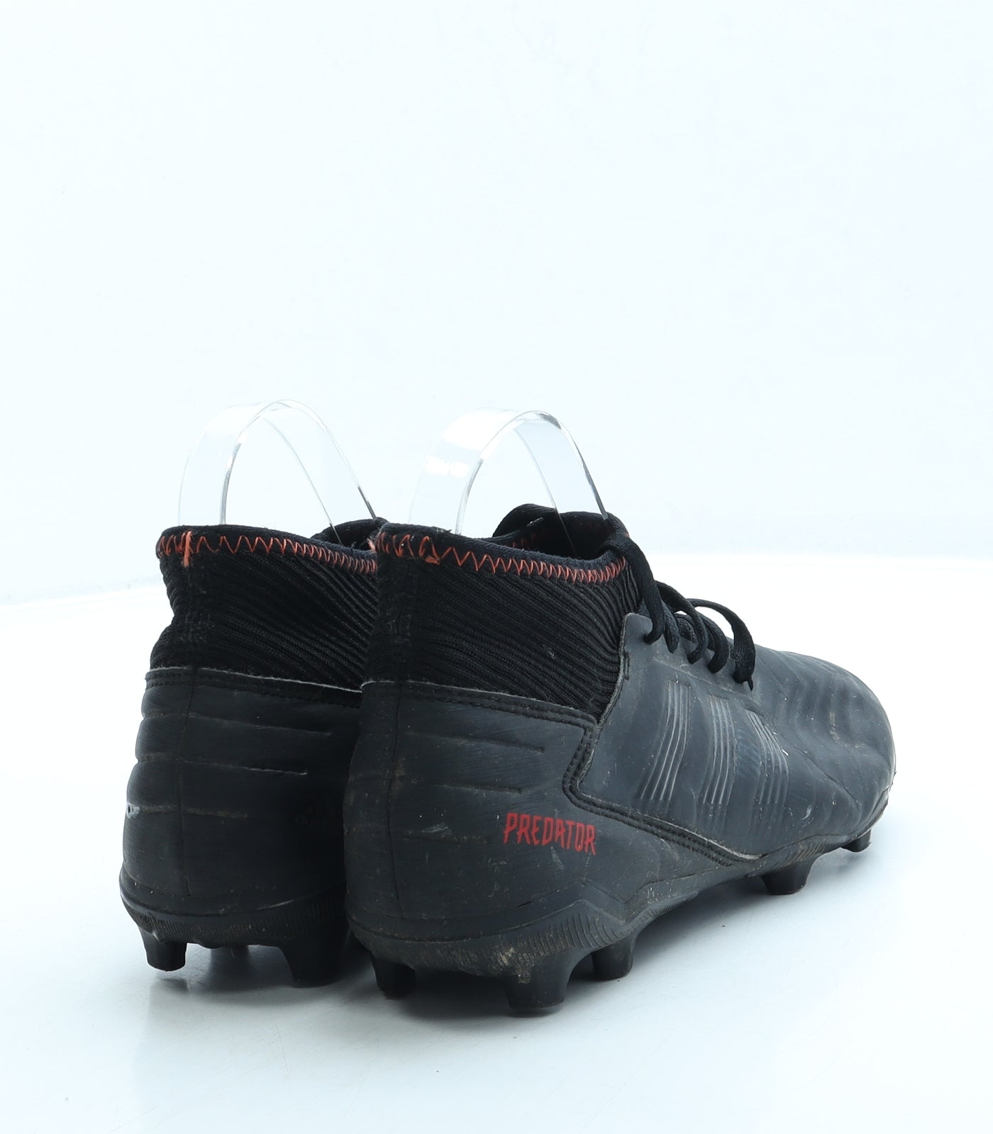 adidas Boys Black Leather Trainer UK 5.5