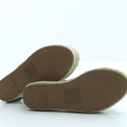 Atmosphere Womens Black Geometric Polyester Espadrille Sandal UK 5 38