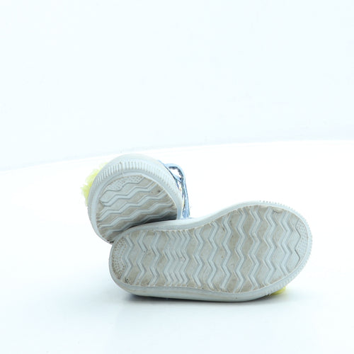 F&F Girls Blue Floral Polyester Flat UK 4 20