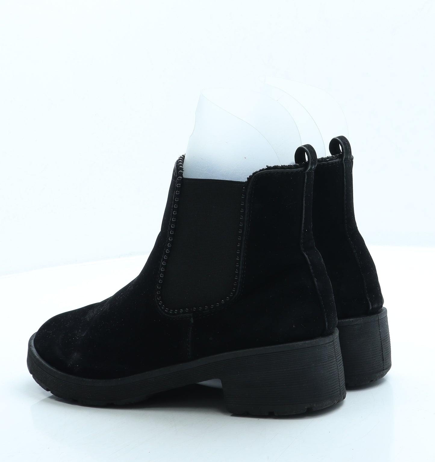 Preworn Womens Black Suede Chelsea Boot UK 6