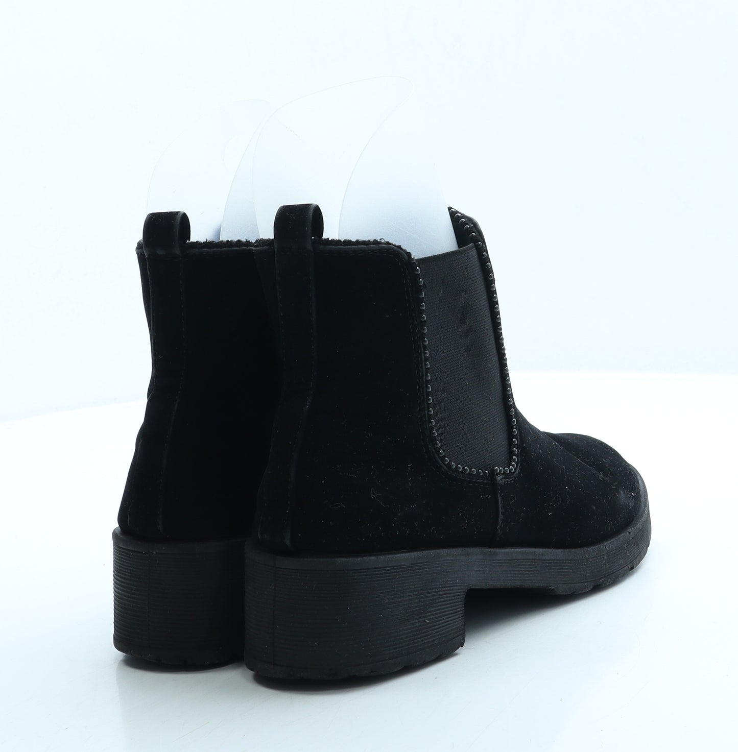 Preworn Womens Black Suede Chelsea Boot UK 6