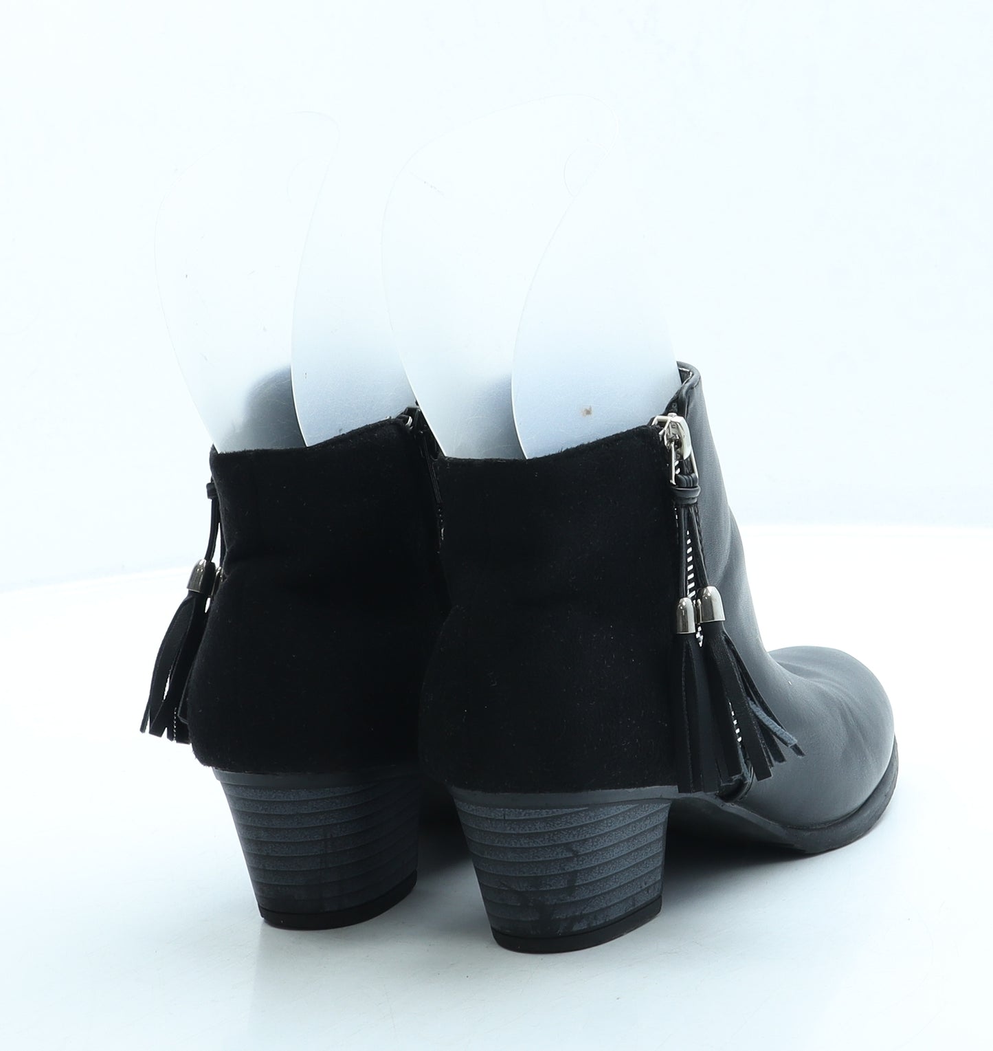 Lilley Girls Black Leather Bootie Boot UK 2