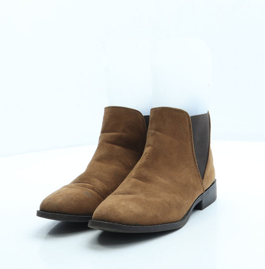 Atmosphere Womens Brown Suede Chelsea Boot UK 4 37