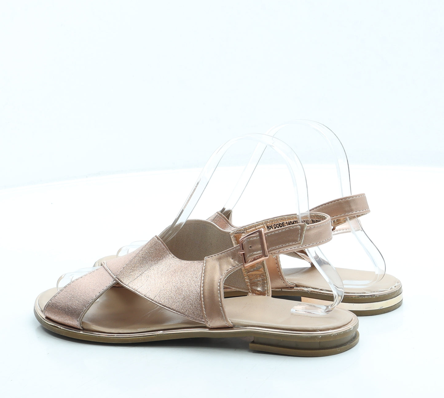Primark Womens Pink Leather Slingback Sandal UK 4 37