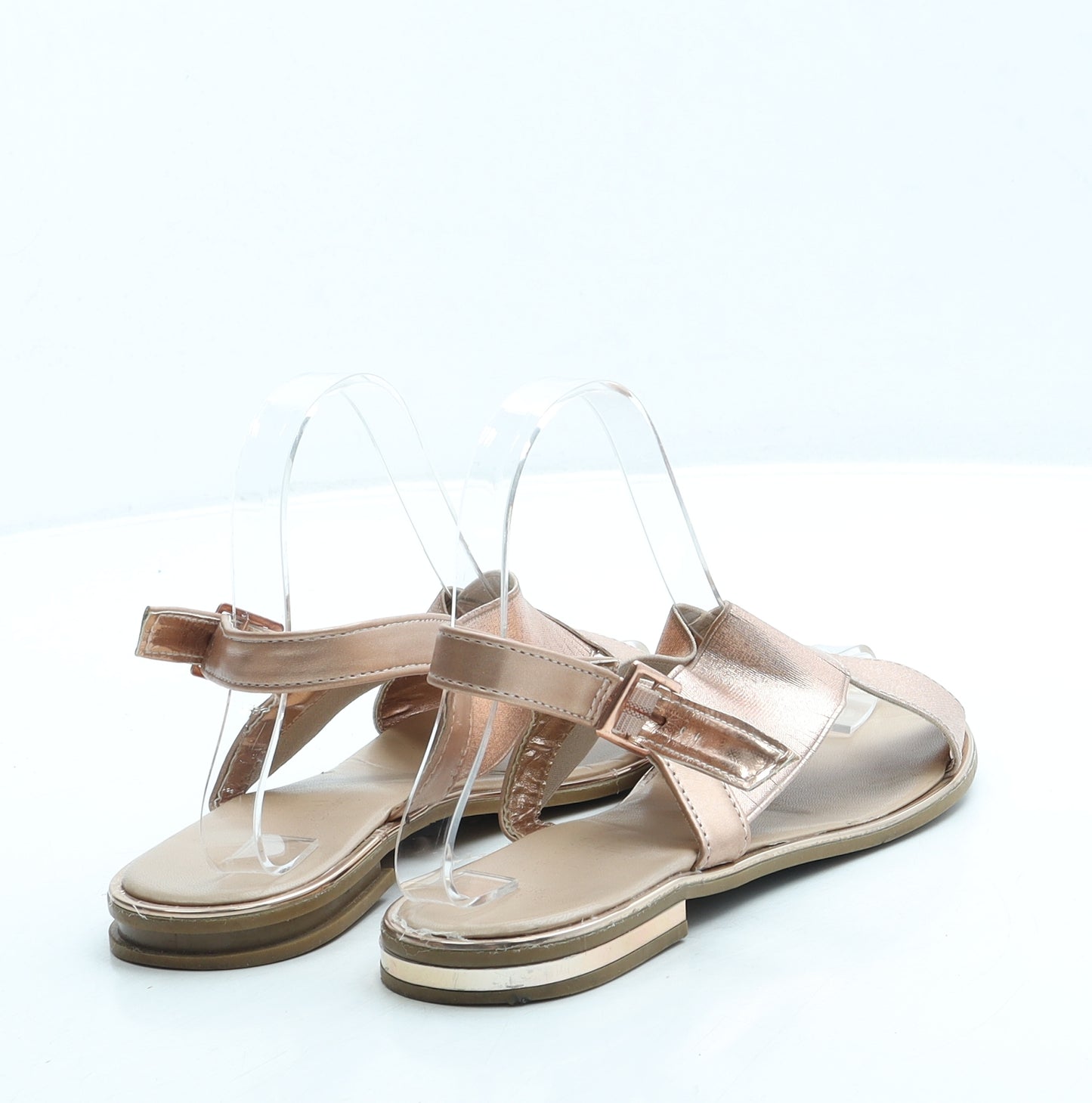 Primark Womens Pink Leather Slingback Sandal UK 4 37
