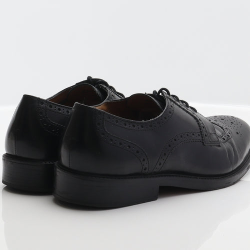 Clarks Mens Black Leather Brogue Dress UK 7.5