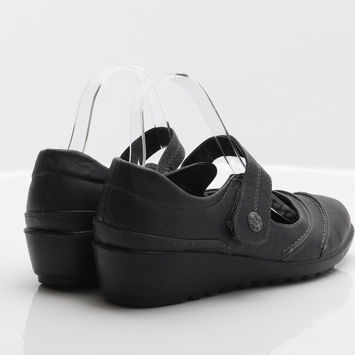 Cushion Walk Womens Grey Leather Mary Jane Casual UK 7