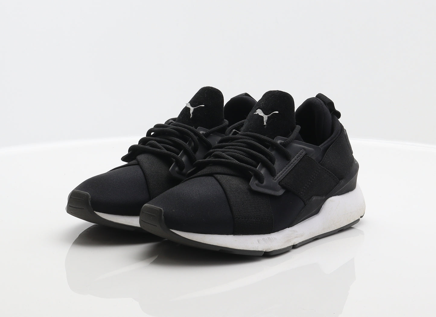 PUMA Womens Black Polyester Trainer UK 3.5 36 - Ignite