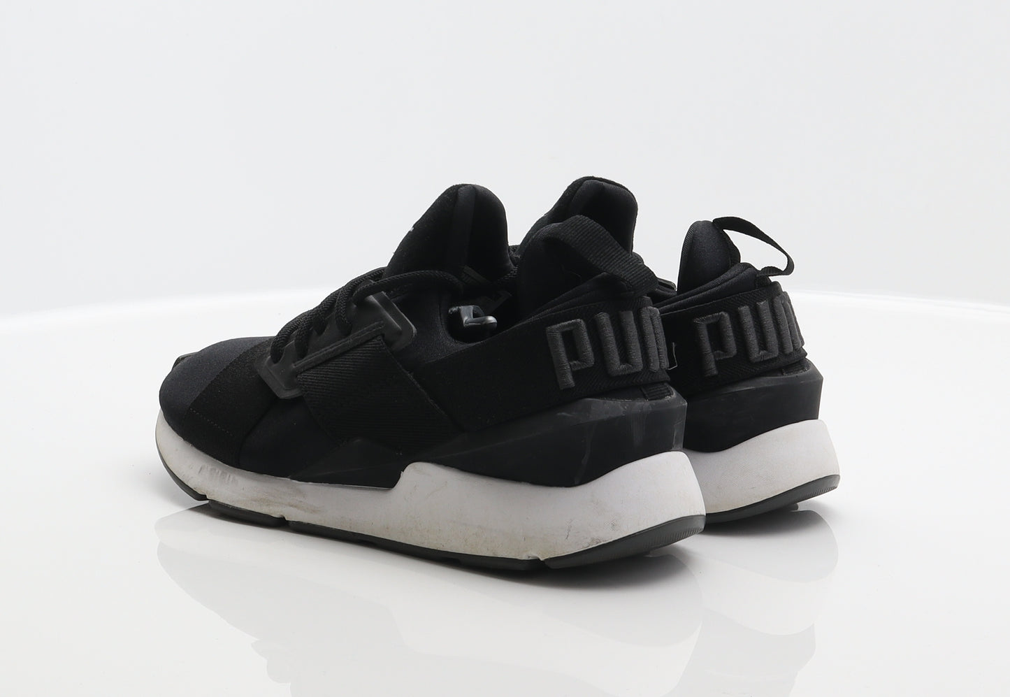 PUMA Womens Black Polyester Trainer UK 3.5 36 - Ignite