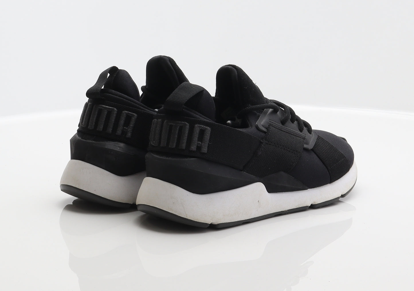 PUMA Womens Black Polyester Trainer UK 3.5 36 - Ignite
