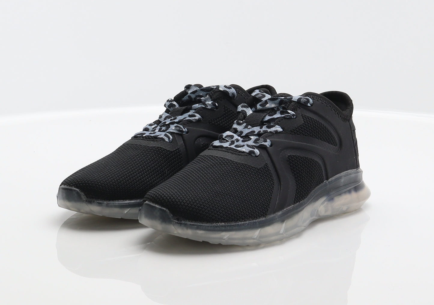 George Boys Black Polyester Trainer UK 1 33