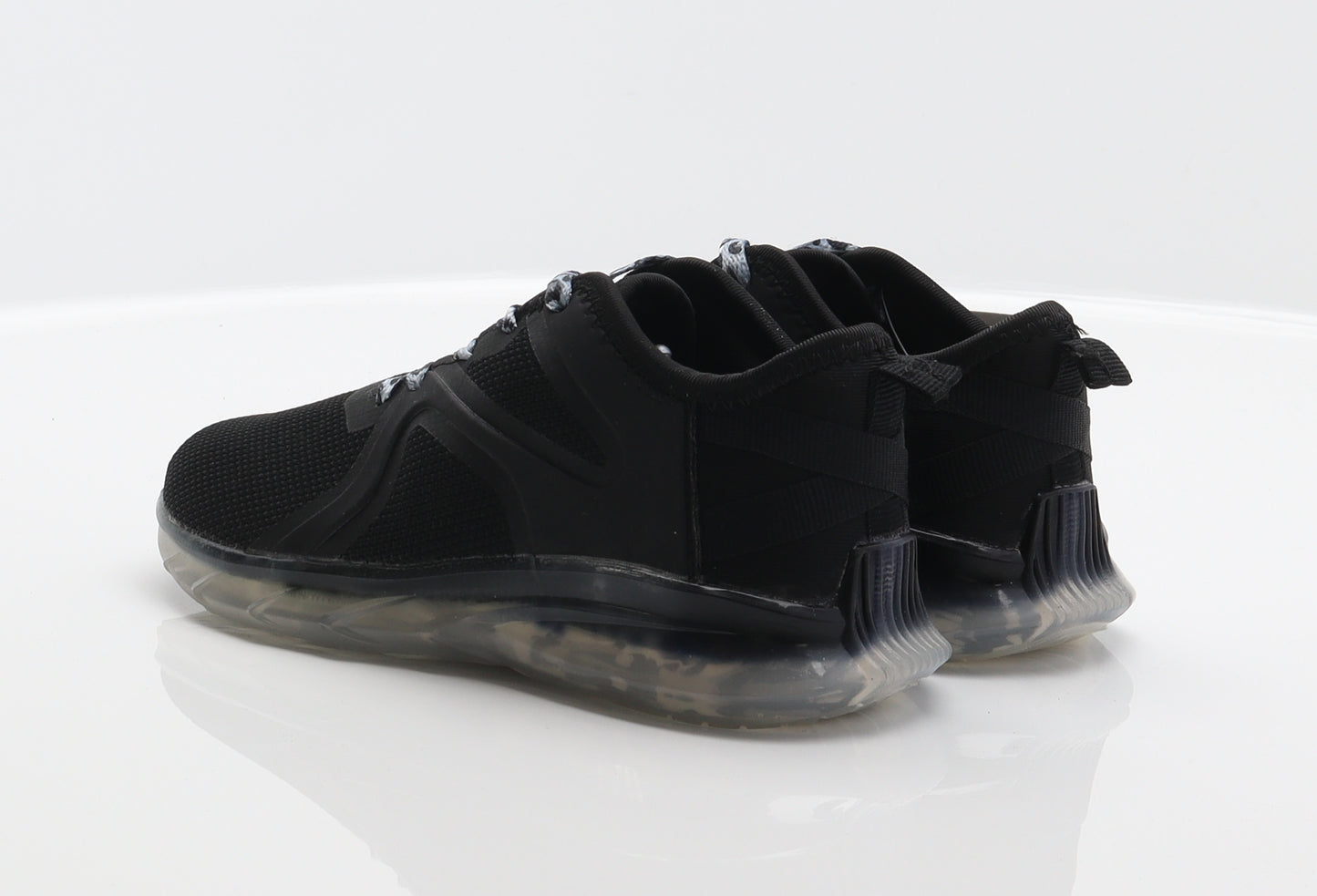 George Boys Black Polyester Trainer UK 1 33
