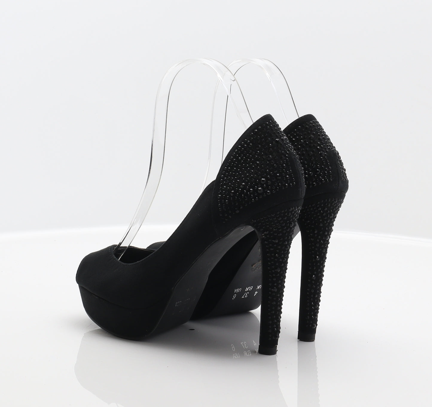 Atmosphere Womens Black Polyester Court Heel UK 4 37