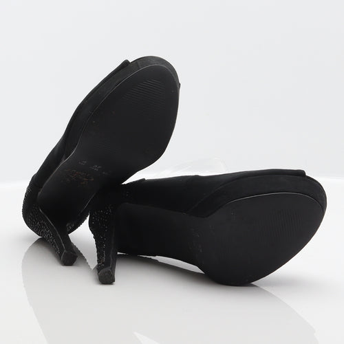 Atmosphere Womens Black Polyester Court Heel UK 4 37