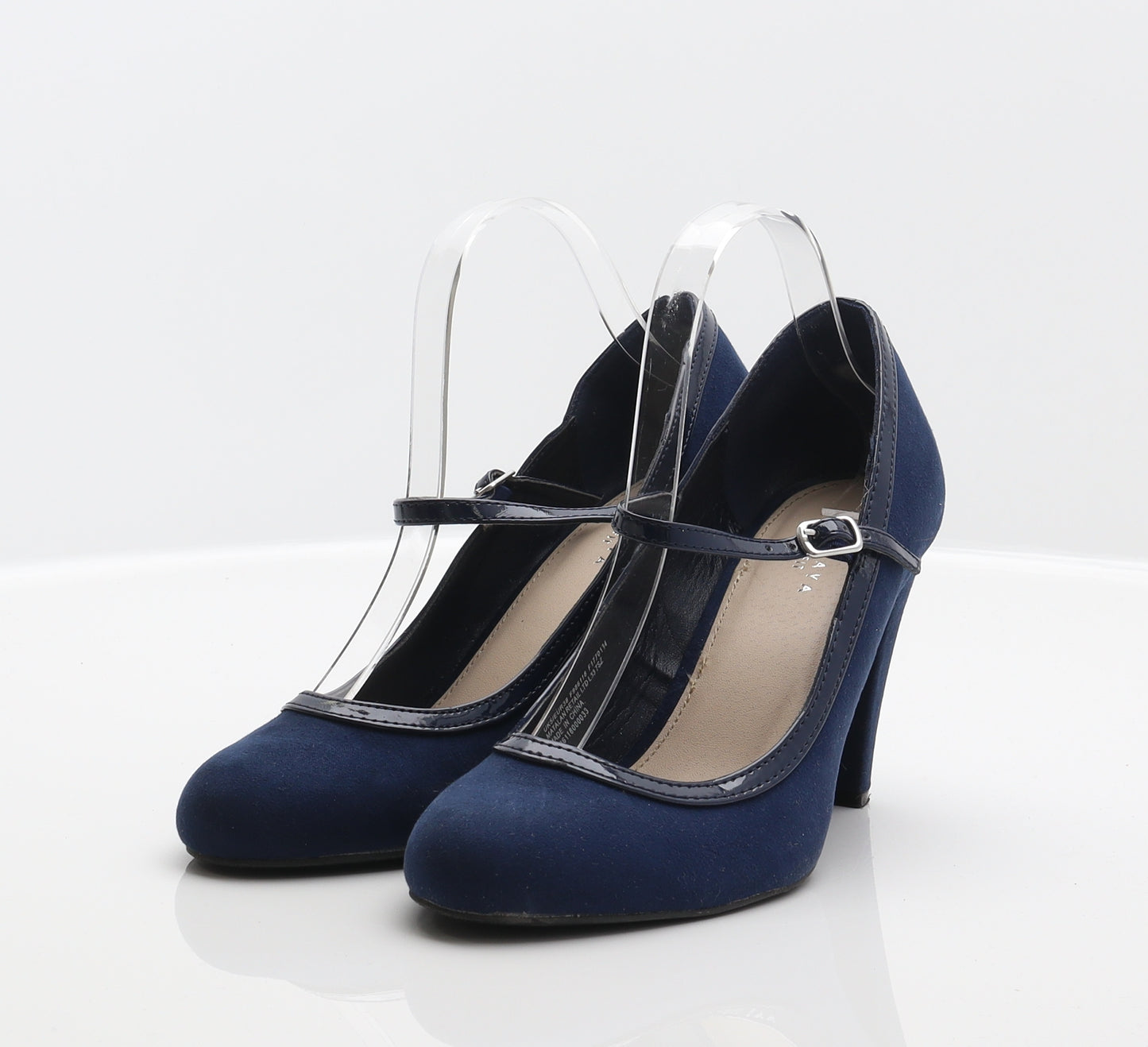 Papaya Womens Blue Polyester Court Heel UK 5 38