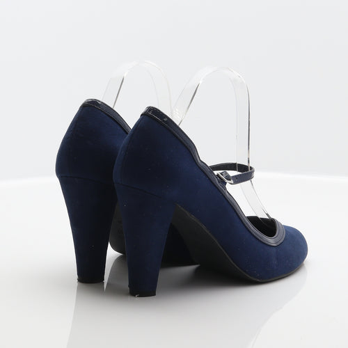 Papaya Womens Blue Polyester Court Heel UK 5 38