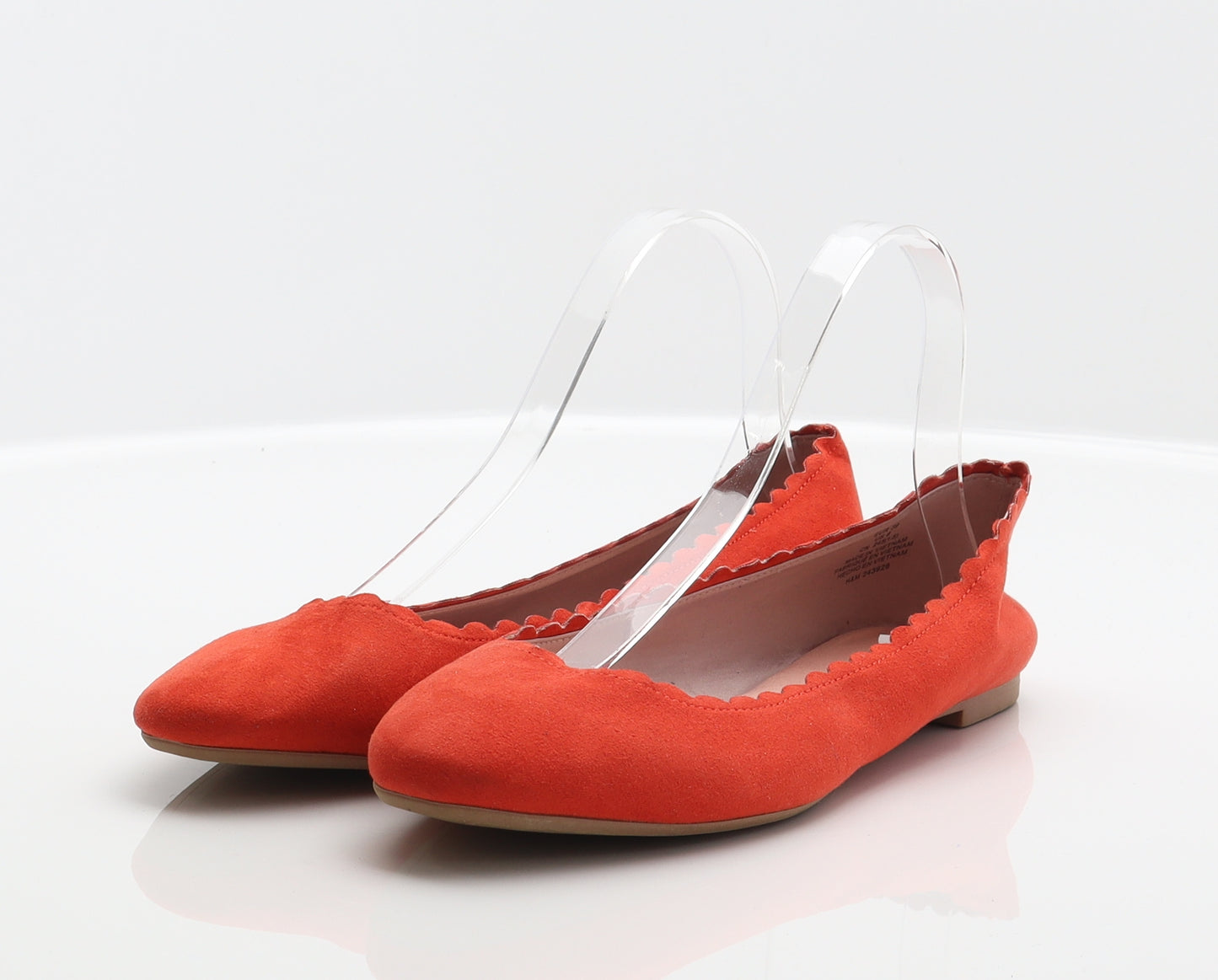 H&M Womens Orange Polyester Ballet Flat UK 5.5 39