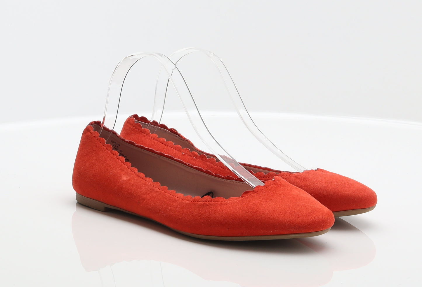 H&M Womens Orange Polyester Ballet Flat UK 5.5 39