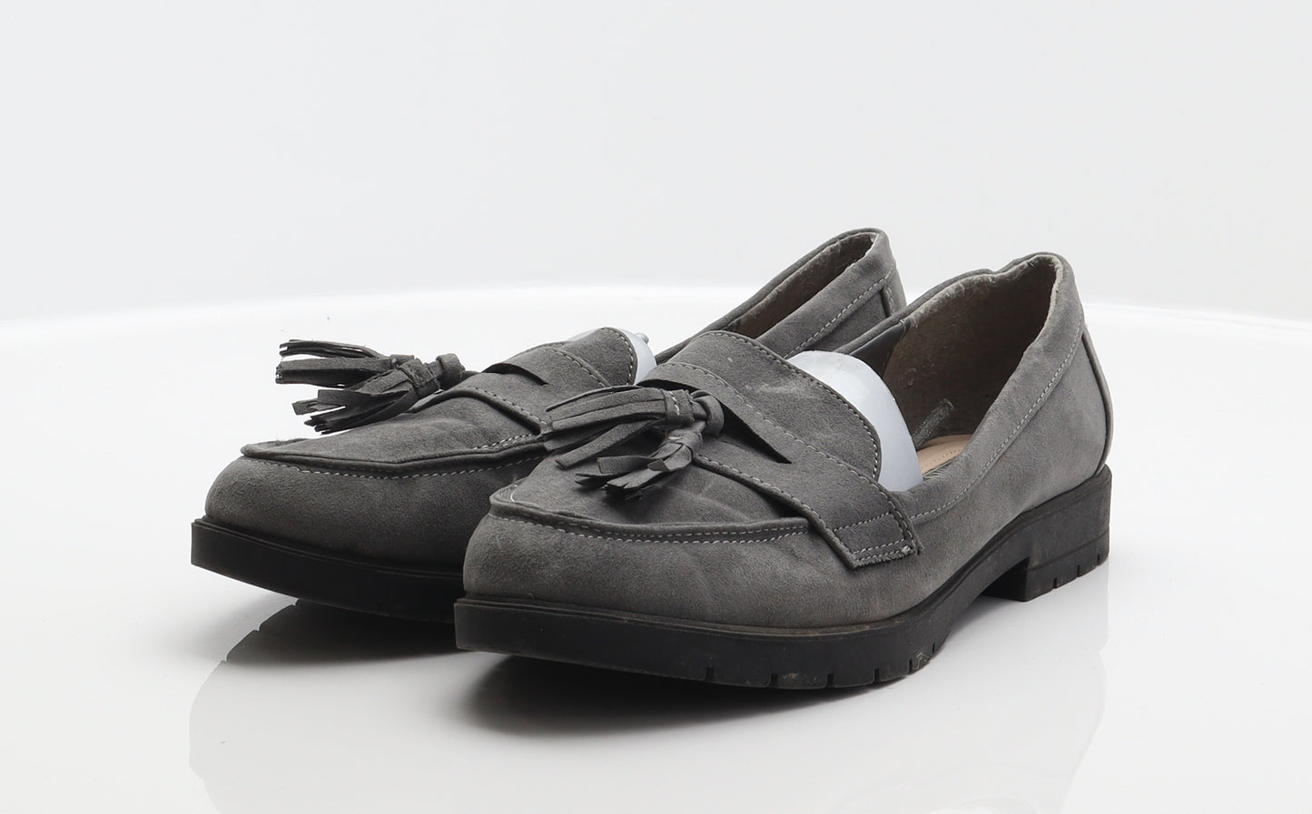 Primark Womens Grey Polyester Loafer Flat UK 7 41