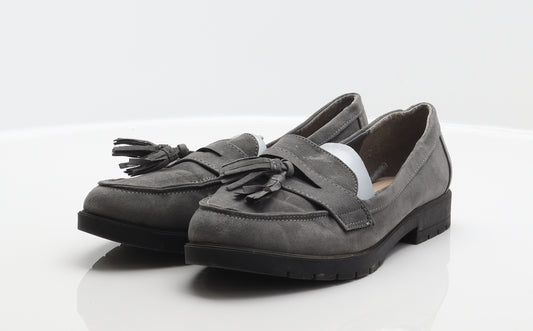 Primark Womens Grey Polyester Loafer Flat UK 7 41