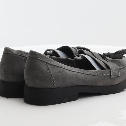 Primark Womens Grey Polyester Loafer Flat UK 7 41
