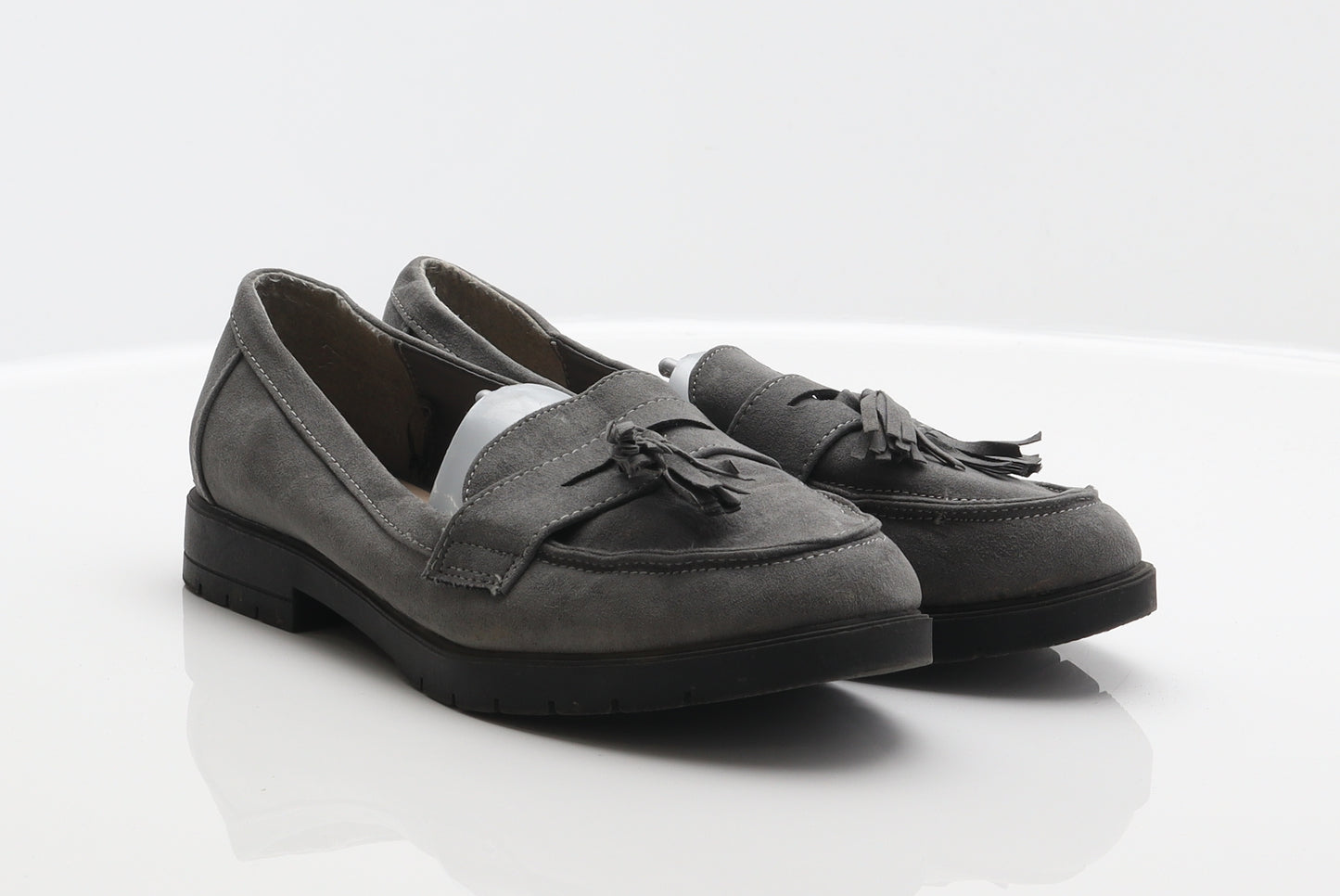 Primark Womens Grey Polyester Loafer Flat UK 7 41