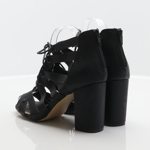 George Womens Black Synthetic Gladiator Heel UK 5 38