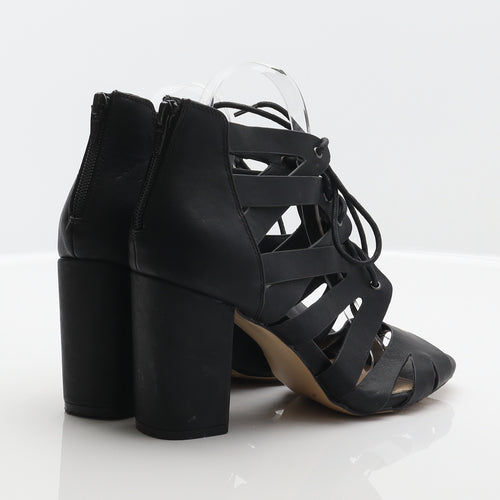 George Womens Black Synthetic Gladiator Heel UK 5 38