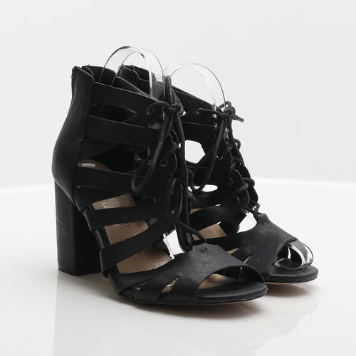 George Womens Black Synthetic Gladiator Heel UK 5 38